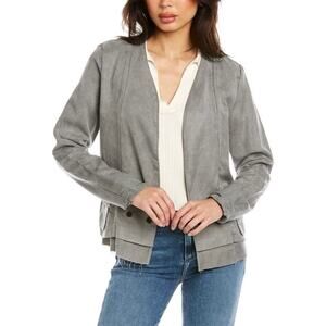 LE JEAN Women's Garment Dyed Blazer Size Small Aubrey Jacket Military Green Wash